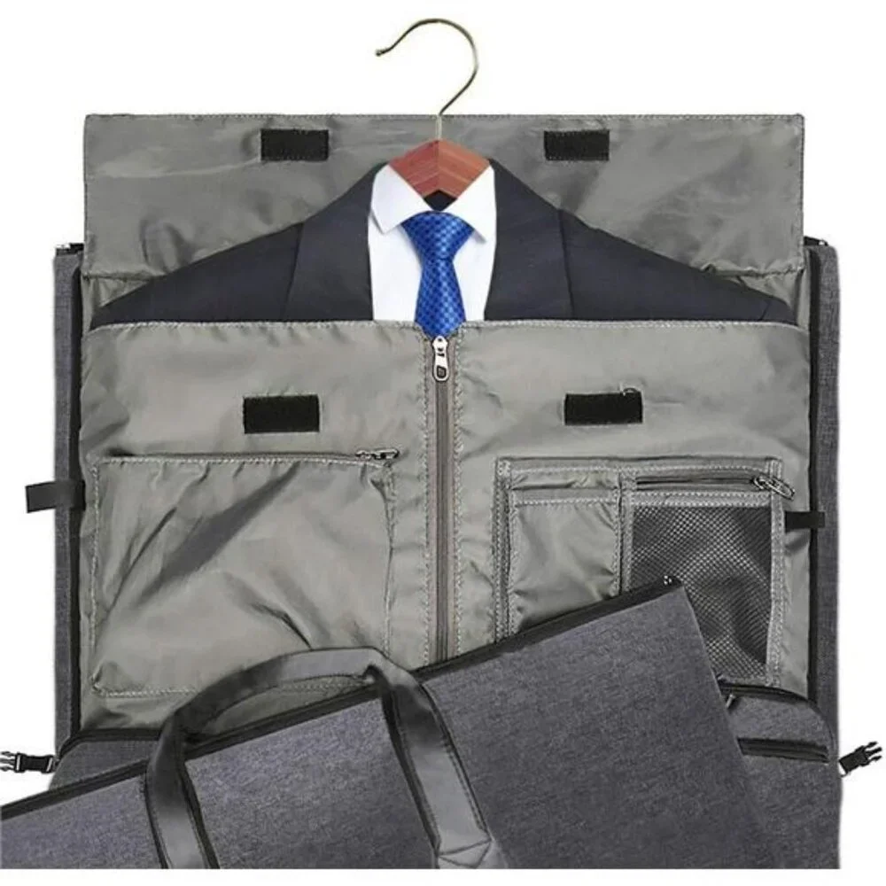 Modoker Garment Duffel Bag Carry On Suit Travel Bag with Shoulder Strap Black